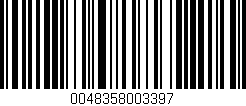 Código de barras (EAN, GTIN, SKU, ISBN): '0048358003397'