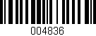 Código de barras (EAN, GTIN, SKU, ISBN): '004836'