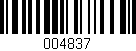 Código de barras (EAN, GTIN, SKU, ISBN): '004837'