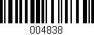 Código de barras (EAN, GTIN, SKU, ISBN): '004838'