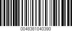 Código de barras (EAN, GTIN, SKU, ISBN): '0048381040390'