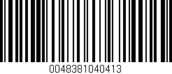 Código de barras (EAN, GTIN, SKU, ISBN): '0048381040413'