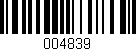Código de barras (EAN, GTIN, SKU, ISBN): '004839'
