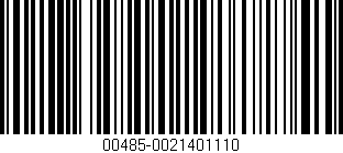 Código de barras (EAN, GTIN, SKU, ISBN): '00485-0021401110'