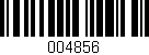 Código de barras (EAN, GTIN, SKU, ISBN): '004856'