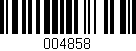Código de barras (EAN, GTIN, SKU, ISBN): '004858'