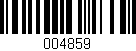 Código de barras (EAN, GTIN, SKU, ISBN): '004859'