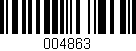 Código de barras (EAN, GTIN, SKU, ISBN): '004863'