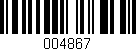 Código de barras (EAN, GTIN, SKU, ISBN): '004867'