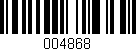 Código de barras (EAN, GTIN, SKU, ISBN): '004868'