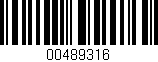 Código de barras (EAN, GTIN, SKU, ISBN): '00489316'