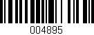 Código de barras (EAN, GTIN, SKU, ISBN): '004895'