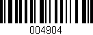 Código de barras (EAN, GTIN, SKU, ISBN): '004904'