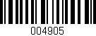 Código de barras (EAN, GTIN, SKU, ISBN): '004905'