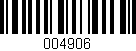 Código de barras (EAN, GTIN, SKU, ISBN): '004906'
