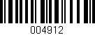 Código de barras (EAN, GTIN, SKU, ISBN): '004912'