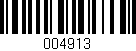Código de barras (EAN, GTIN, SKU, ISBN): '004913'