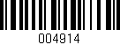 Código de barras (EAN, GTIN, SKU, ISBN): '004914'
