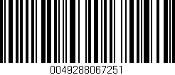 Código de barras (EAN, GTIN, SKU, ISBN): '0049288067251'