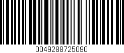Código de barras (EAN, GTIN, SKU, ISBN): '0049288725090'