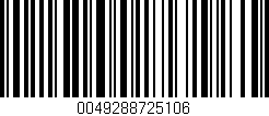 Código de barras (EAN, GTIN, SKU, ISBN): '0049288725106'