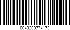 Código de barras (EAN, GTIN, SKU, ISBN): '0049288774173'
