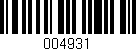 Código de barras (EAN, GTIN, SKU, ISBN): '004931'