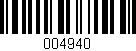Código de barras (EAN, GTIN, SKU, ISBN): '004940'