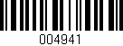 Código de barras (EAN, GTIN, SKU, ISBN): '004941'