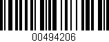 Código de barras (EAN, GTIN, SKU, ISBN): '00494206'