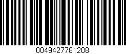 Código de barras (EAN, GTIN, SKU, ISBN): '0049427781208'