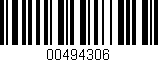 Código de barras (EAN, GTIN, SKU, ISBN): '00494306'