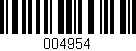Código de barras (EAN, GTIN, SKU, ISBN): '004954'