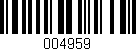 Código de barras (EAN, GTIN, SKU, ISBN): '004959'
