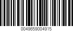 Código de barras (EAN, GTIN, SKU, ISBN): '0049659004915'