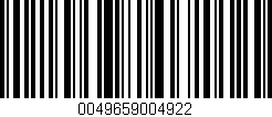 Código de barras (EAN, GTIN, SKU, ISBN): '0049659004922'
