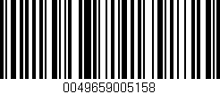 Código de barras (EAN, GTIN, SKU, ISBN): '0049659005158'