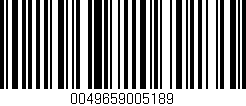 Código de barras (EAN, GTIN, SKU, ISBN): '0049659005189'