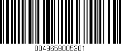 Código de barras (EAN, GTIN, SKU, ISBN): '0049659005301'