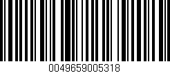 Código de barras (EAN, GTIN, SKU, ISBN): '0049659005318'