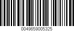 Código de barras (EAN, GTIN, SKU, ISBN): '0049659005325'