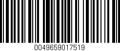 Código de barras (EAN, GTIN, SKU, ISBN): '0049659017519'