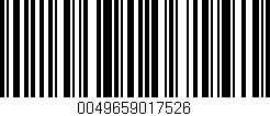 Código de barras (EAN, GTIN, SKU, ISBN): '0049659017526'