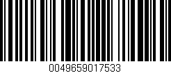Código de barras (EAN, GTIN, SKU, ISBN): '0049659017533'