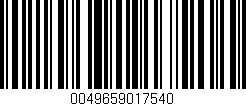 Código de barras (EAN, GTIN, SKU, ISBN): '0049659017540'