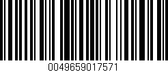 Código de barras (EAN, GTIN, SKU, ISBN): '0049659017571'