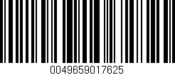 Código de barras (EAN, GTIN, SKU, ISBN): '0049659017625'