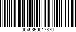 Código de barras (EAN, GTIN, SKU, ISBN): '0049659017670'