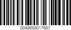 Código de barras (EAN, GTIN, SKU, ISBN): '0049659017687'