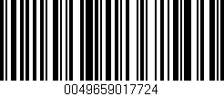 Código de barras (EAN, GTIN, SKU, ISBN): '0049659017724'
